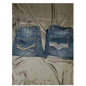2 Pair of Faded Glory Mens Jeans